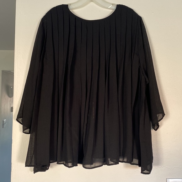 Rafaella Black Flowy Shirt - Picture 5 of 5